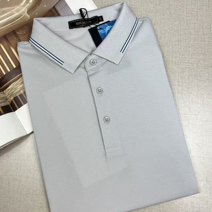 夏季 T恤棉弹面料商务休闲正品 雅戈尔男士 短袖 POLO衫 浅米色正品
