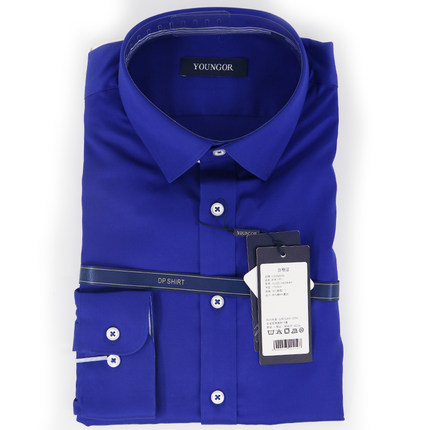 雅戈尔衬衣男士商务休闲正装长袖免烫衬衫修身款YLDP110020