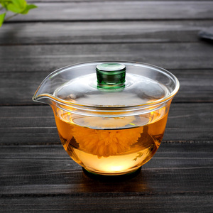 耐热玻璃茶具套装日式手抓壶盖碗