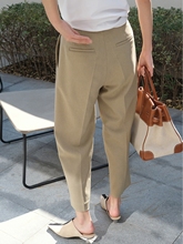 MRS Studios 百搭神裤立体挺括 高腰显瘦锥形九分休闲西装裤