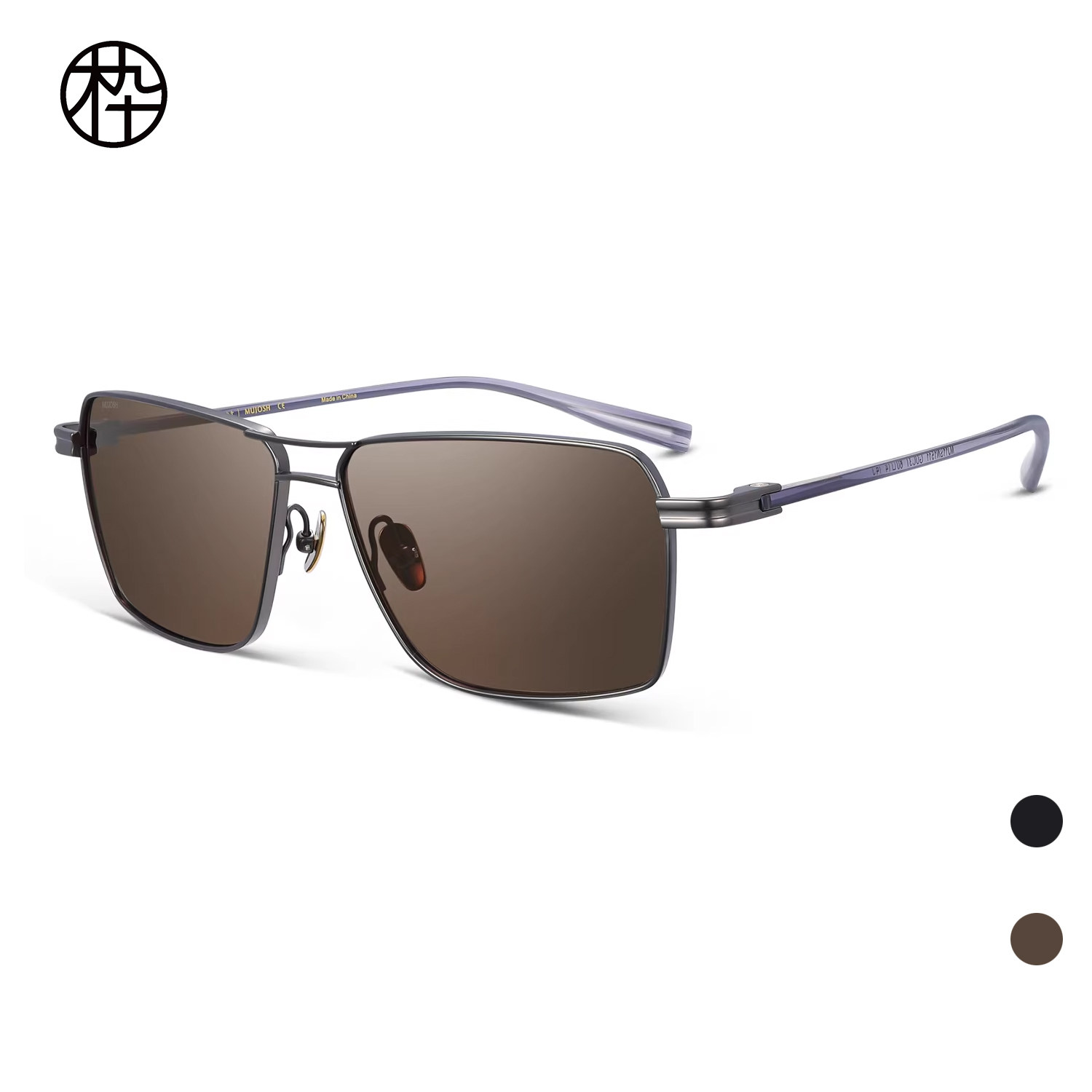 木九十MJ11SN1511专柜正品飞行员太阳镜超轻钛金属镜框偏光墨镜