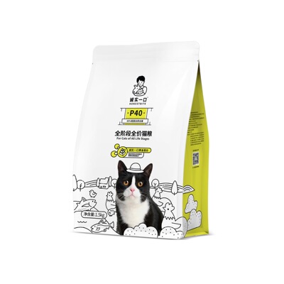 【新升级】诚实一口P40猫粮系列全价成幼猫鸡鱼乳鸽大鹅猫粮1.5kg