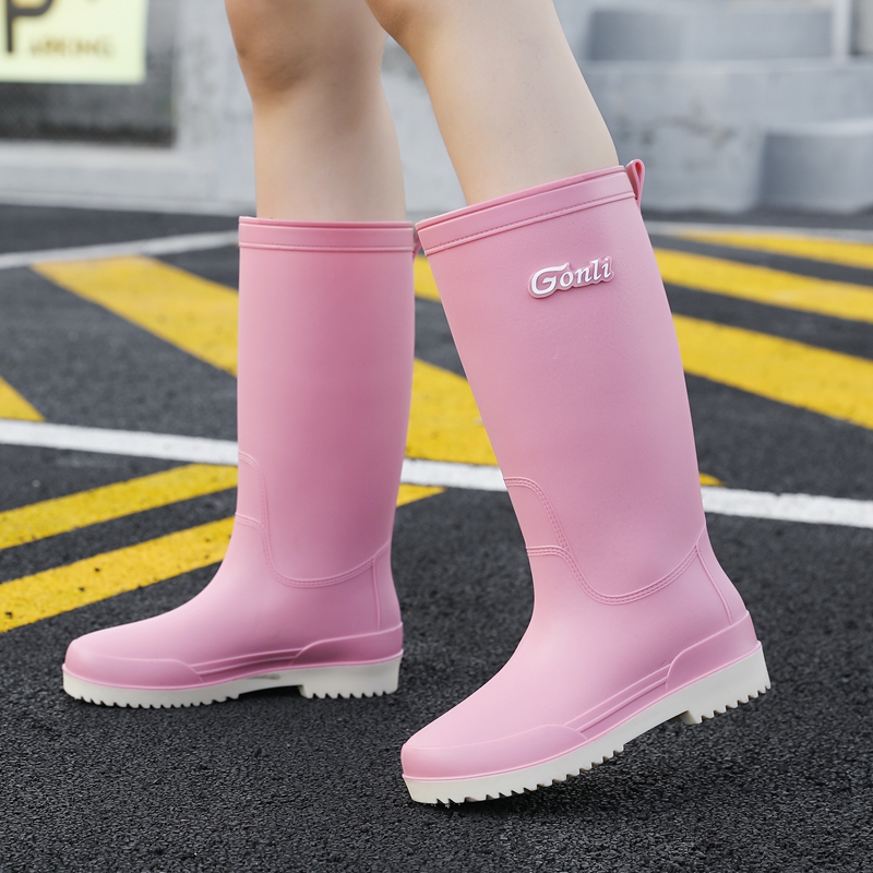 日系高筒雨鞋女款时尚防滑防水