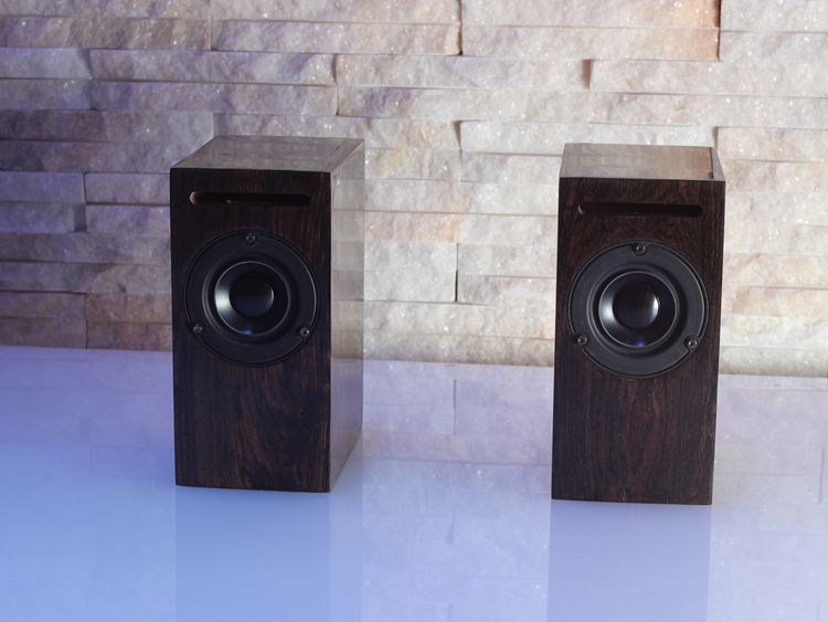 全频迷宫音箱2.75寸全频HIFI黑檀木全实木音箱
