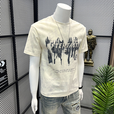 网红同款短袖T恤美式复古潮牌男