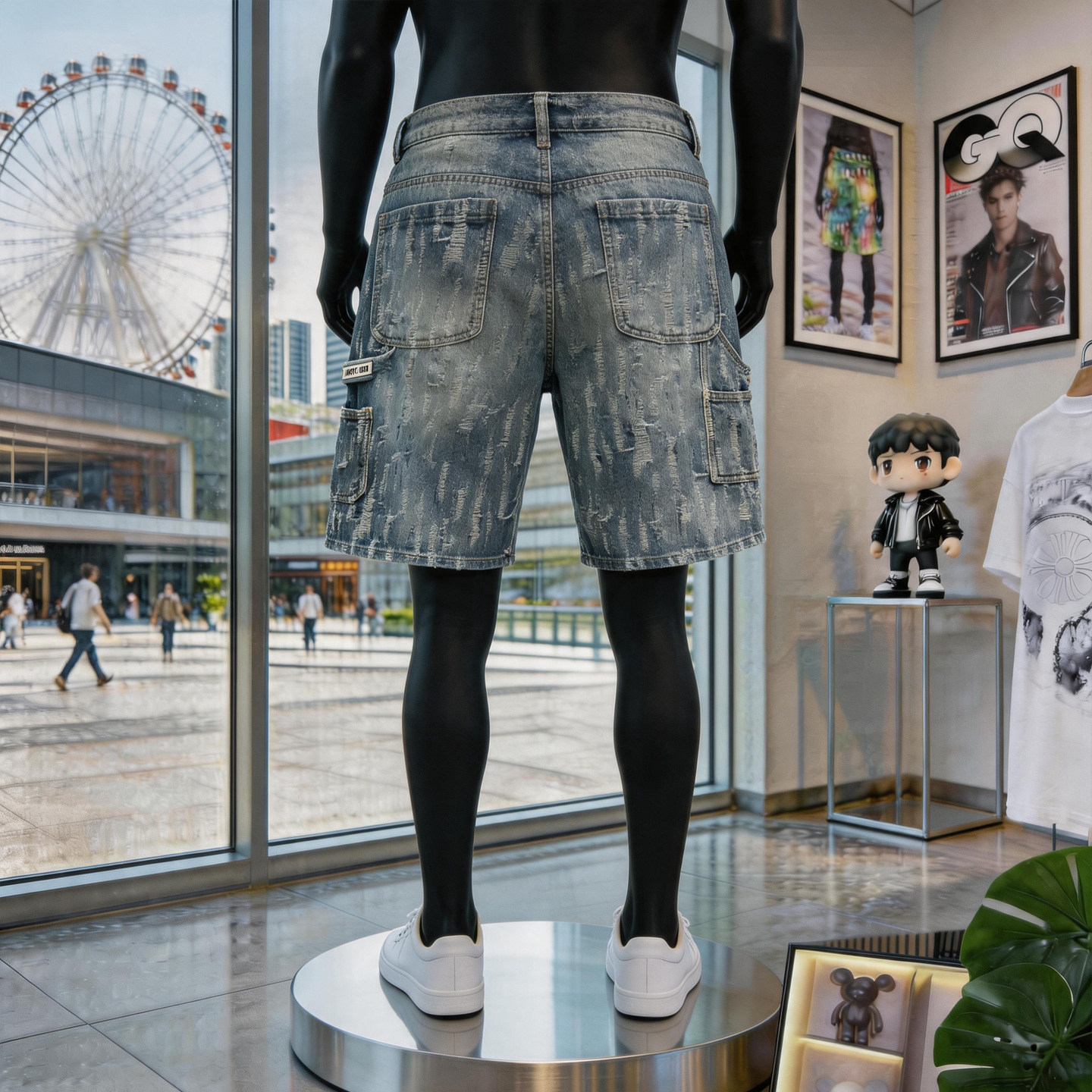 夏季男士牛仔短裤时尚五分裤2026新款潮牌半截裤韩版薄款直筒中裤