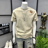 新款 时尚 潮流半袖 2025夏季 男扎染设计感圆领短袖 T恤简约百搭上衣