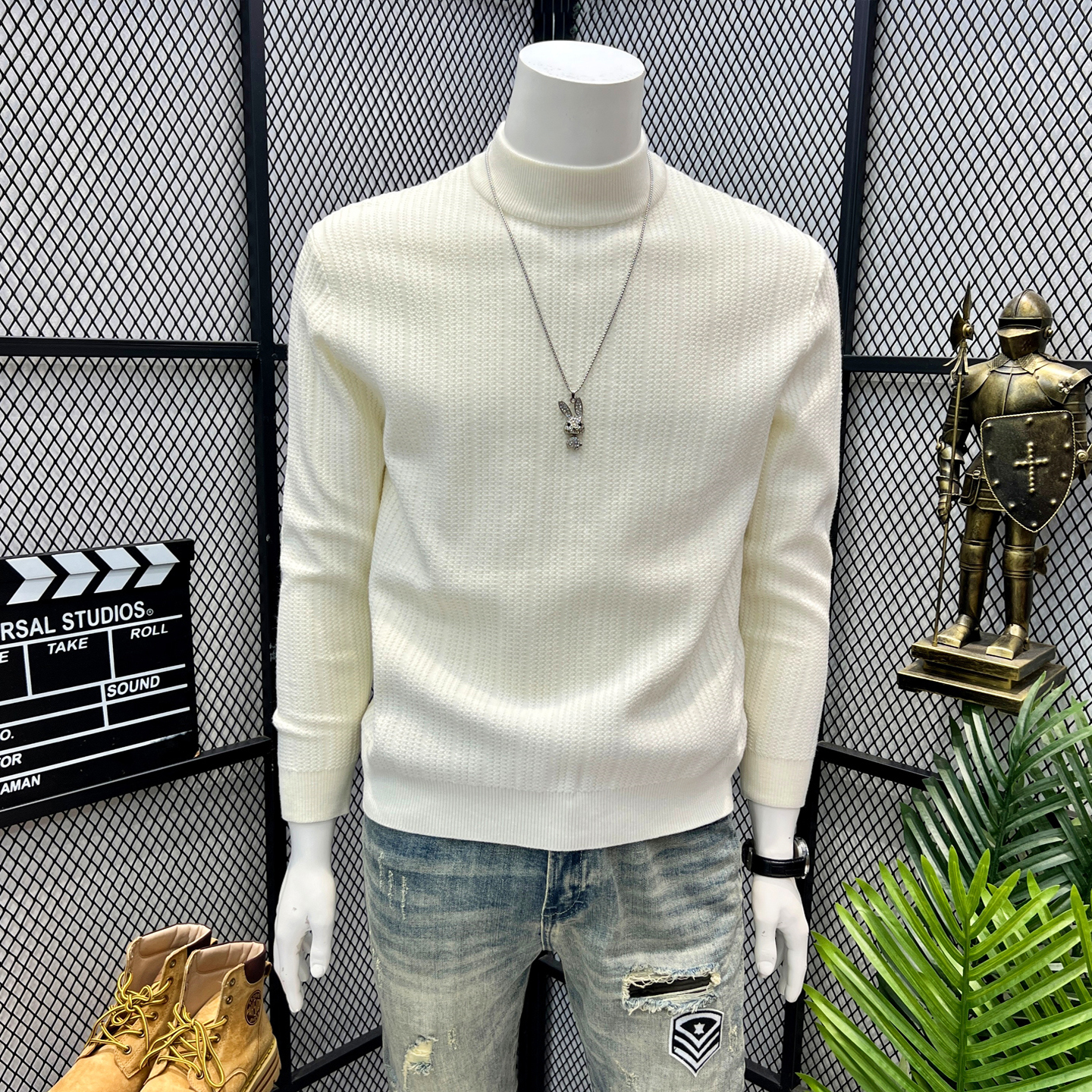 网红同款毛衣男潮流百搭美式复古