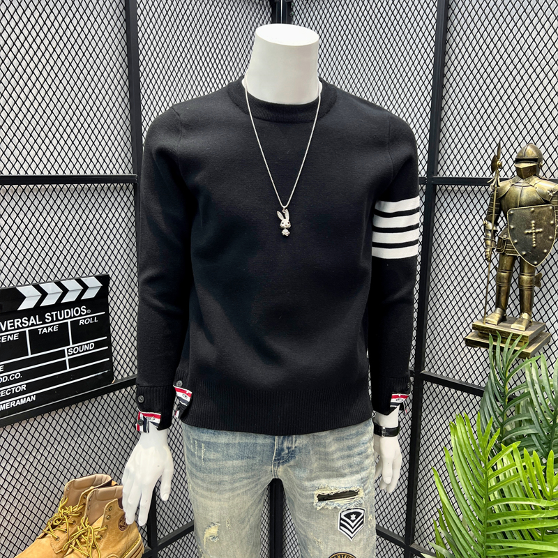 设计高级毛衣男潮流百搭美式复古