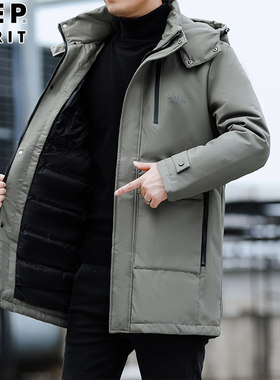 JEEPSPIRIT休闲秋冬中长羽绒服