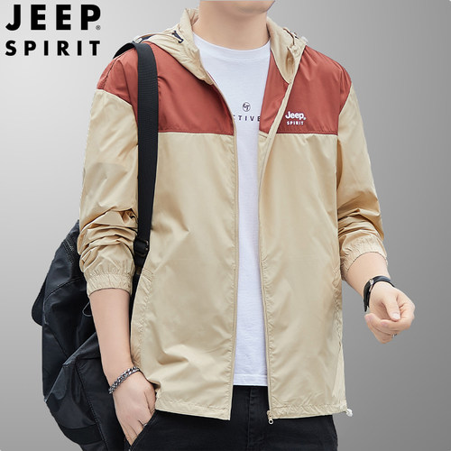 JEEPSPIRIT防晒衣男新款钓鱼服