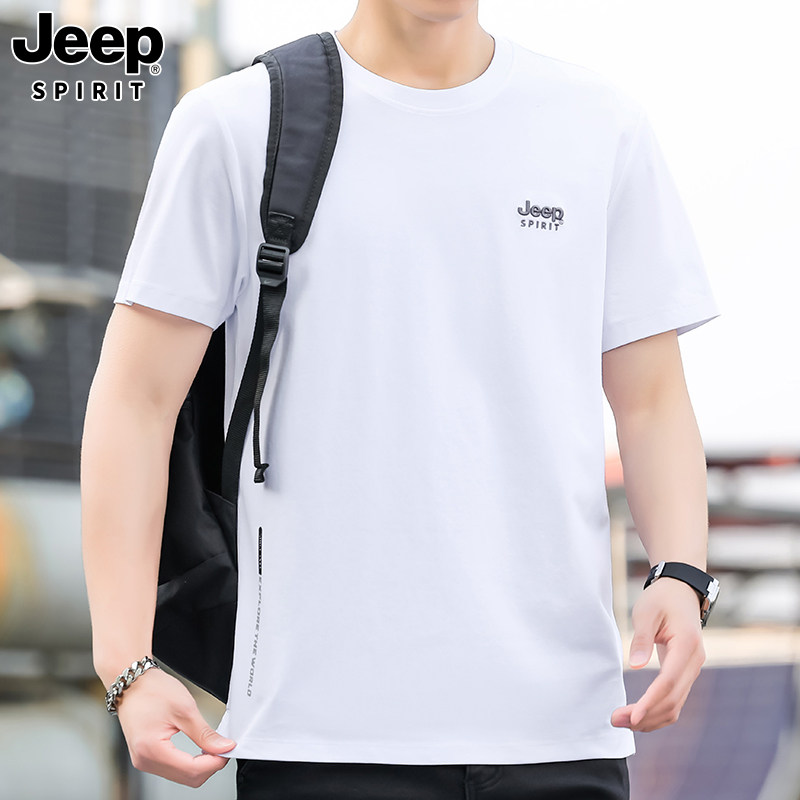 JEEP SPIRIT短袖POLO衫男士夏新款休闲百搭翻领T恤男宽松大码男装