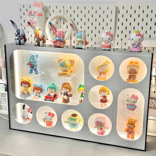 泡泡玛特发光亚克力手办收纳盒