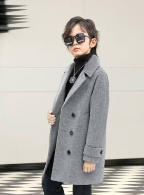 男童呢子大衣秋冬款洋气保暖中长款韩版帅气百搭风衣儿童毛呢外套