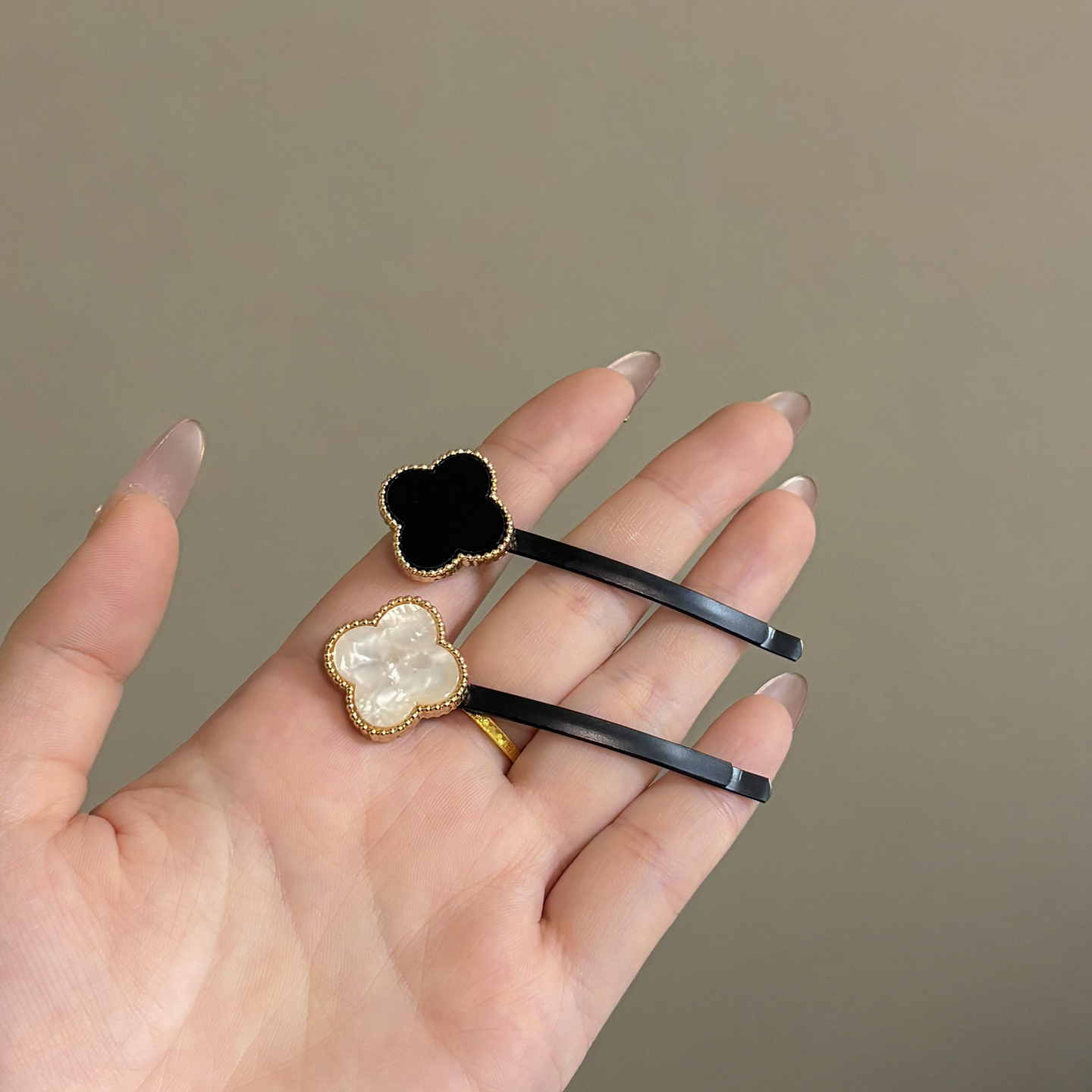 诗情画意四叶草一字夹