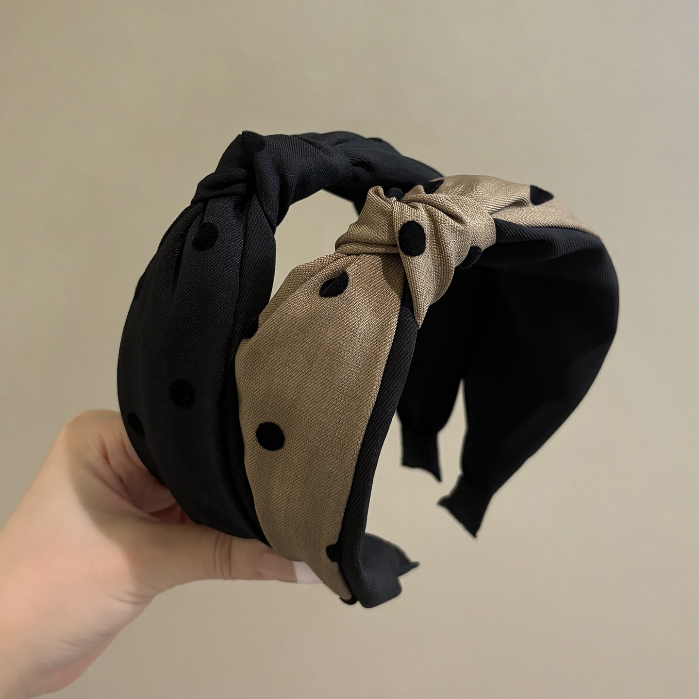 2025新款高颅顶圆点气质发箍女头箍发卡发捆头饰发旅波点中年妈妈