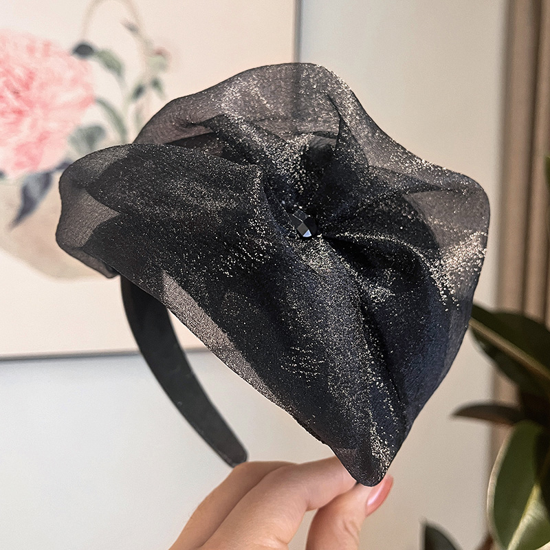 诗情画意网纱贝雷帽发箍