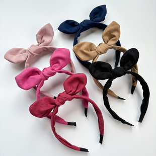 2025新款 头箍压发卡发捆头饰可爱发窟发旅 兔子耳朵蝴蝶结发箍女款