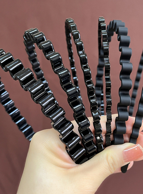 波浪洗脸黑色塑料发箍女头箍压发卡发捆头饰发旅化妆专用发窟头窟