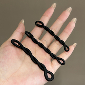 老式 黑色头绳小橡皮筋发圈女扎头发绳头饰胶圈皮套传统简单绑简约