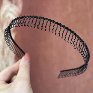 带齿防滑发箍女头箍压发卡发捆铁丝老式 老年人老太太老人发夹奶奶