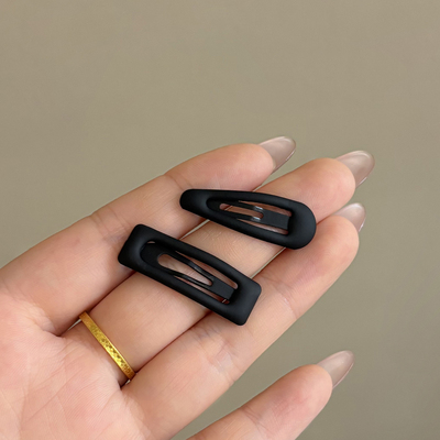 诗情画意黑色小号哑光bb夹发卡