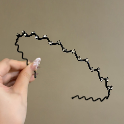 诗情画意波浪水钻发箍