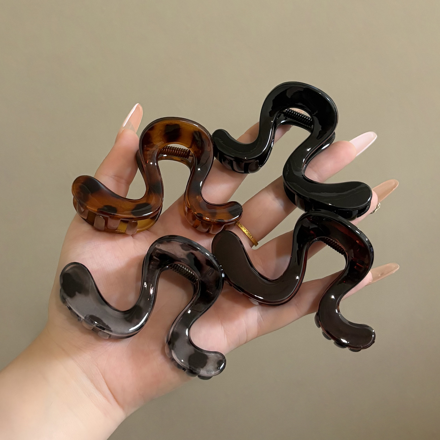 诗情画意塑料个性抓夹