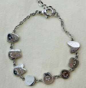 Straykids流浪儿童卡通不锈钢手链SKZOO李龙馥 方灿 黄铉辰手串男