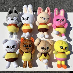 Straykids流浪儿童方灿李龙腹黄铉辰同款钥匙扣卡通公仔包包挂件