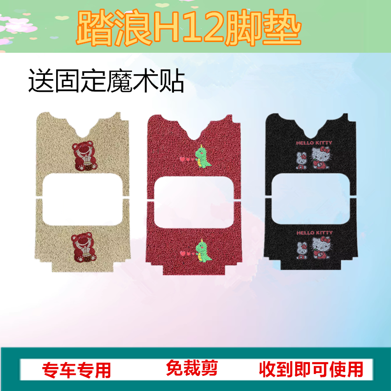 踏浪H12专用电动三轮车脚垫防水防滑脚踩垫电瓶三轮车丝圈踏板垫