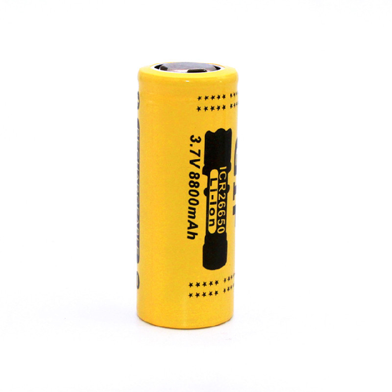 GIF 26650锂电池 8800mAh 3.7V强光手电筒中倍率平头尖头充电电池