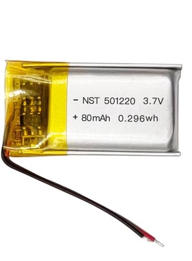3.7V聚合物锂电池 501220 80mah自拍杆智能手环蓝牙耳机充电电池