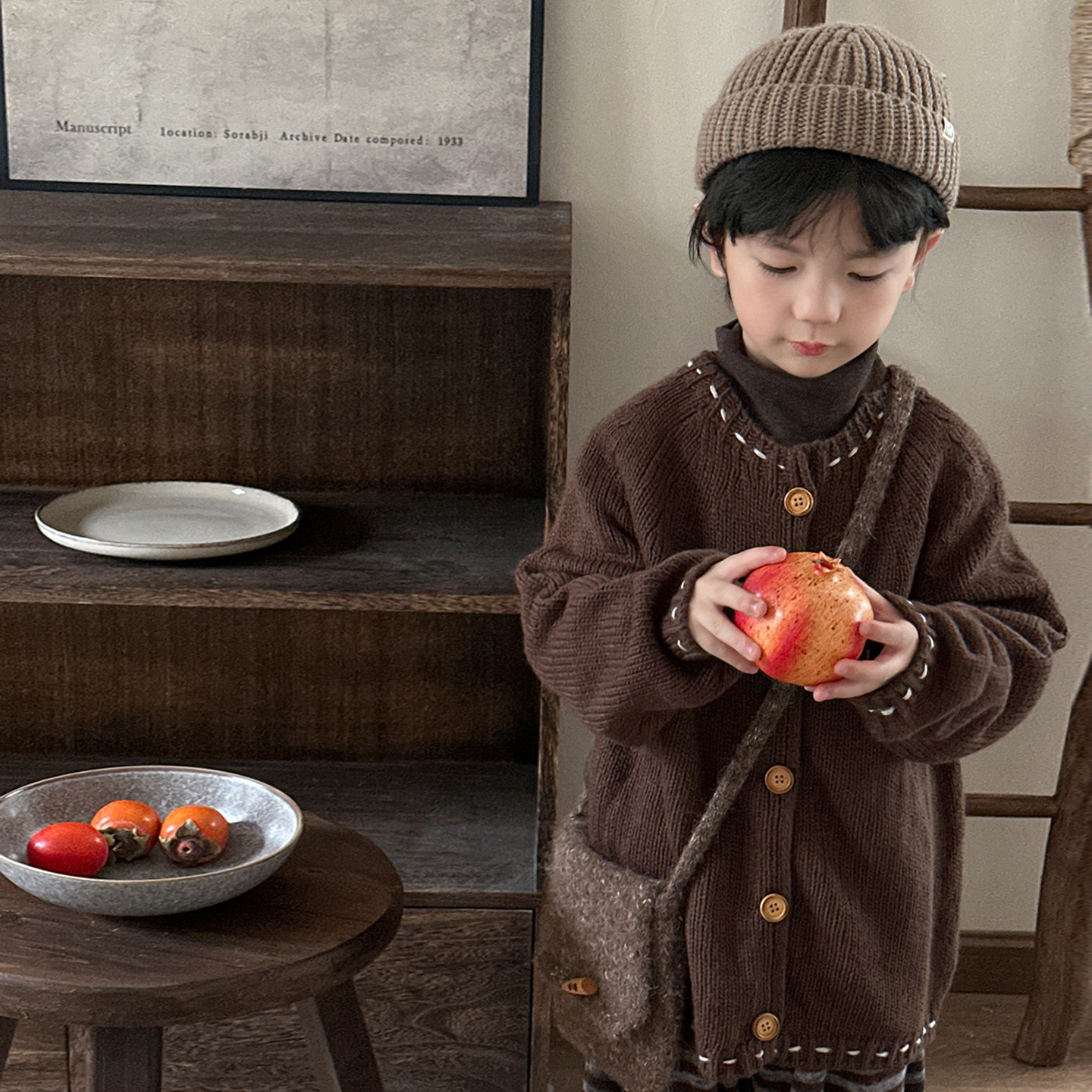 暮晨家新款秋装2025男童粗明线针织开衫中小童森系复古外套毛线衣,童装/婴儿装/亲子装,毛衣/针织衫,淘宝优惠券,粉丝福利购,淘宝优惠卷