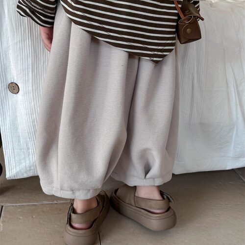 九分裤灯笼裤儿童裤子宽松纯色