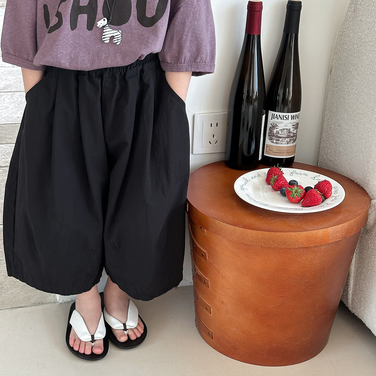 暮晨家新款夏装2025男童纯色薄款七分裤中小童森系简约宽松阔腿裤,童装/婴儿装/亲子装,裤子,淘宝优惠券,粉丝福利购,淘宝优惠卷