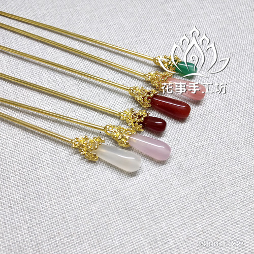 玛瑙发饰玛瑙神棍发簪发簪古风