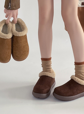 日本OFFCAT厚底加绒保暖加厚小土豆勃肯鞋雪地靴女2025新款冬季毛