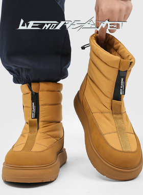 日本OFFCAT2025冬季新款保暖防寒雪地靴防水加绒加厚中筒靴户外厚