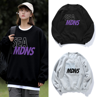 WIND AND SEA日系潮牌余文乐同款卫衣青少年秋冬情侣宽松加绒上衣