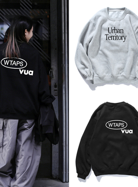 日系余文乐同款WTAPS隐藏款字母LOGO印花卫衣秋冬慵懒风情侣 上衣