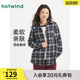复古格子衬衫 热风女士长袖 新款 2026年春季 学院风内搭打底 格纹衬衫