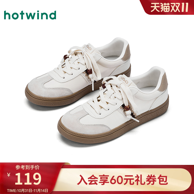 热风2025年新款女士时尚休闲鞋