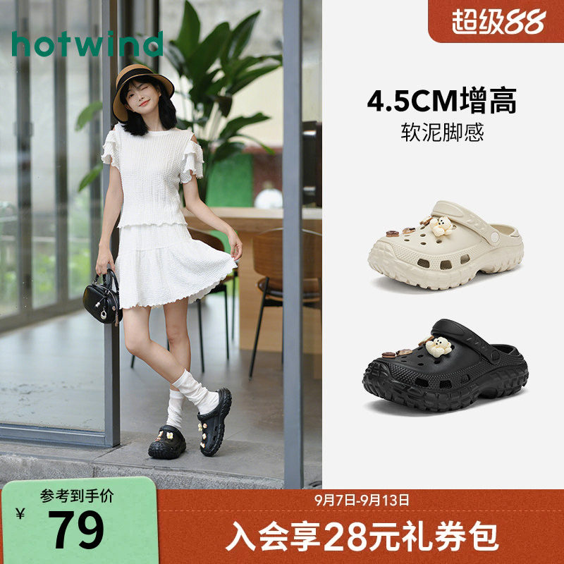 热风外穿洞洞鞋女款2026年夏季图片
