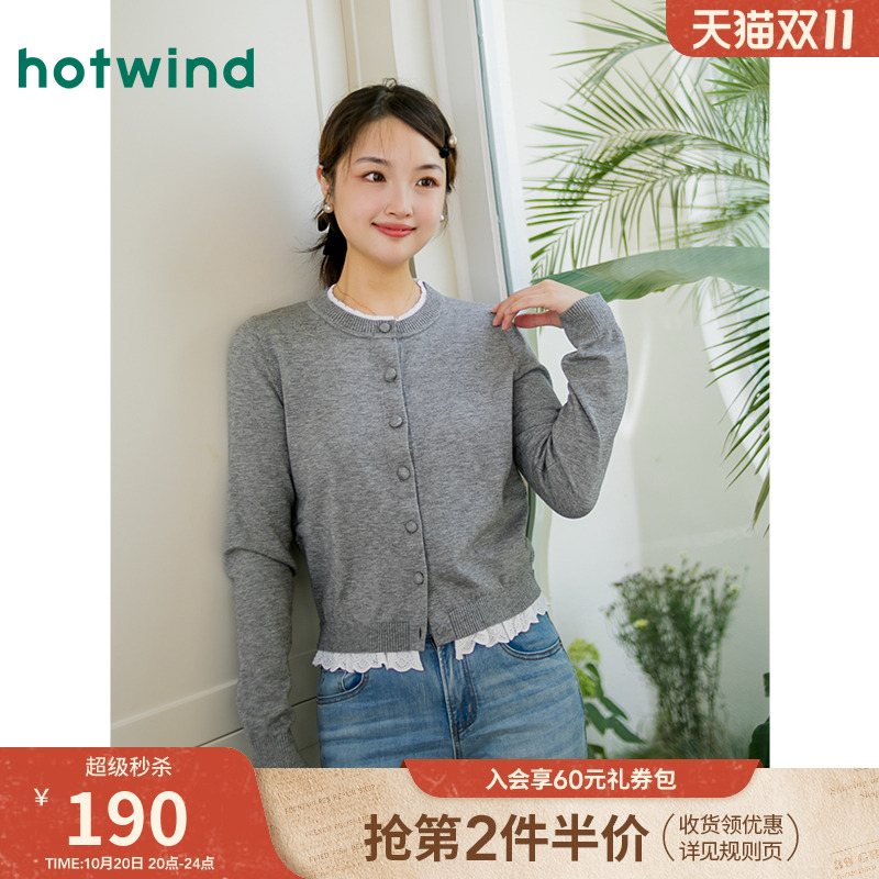 25年秋季新款女士花边针织衫