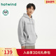 热风男士 复古卫衣 肌理字母连帽卫衣美式 加绒卫衣2025年冬季 新款