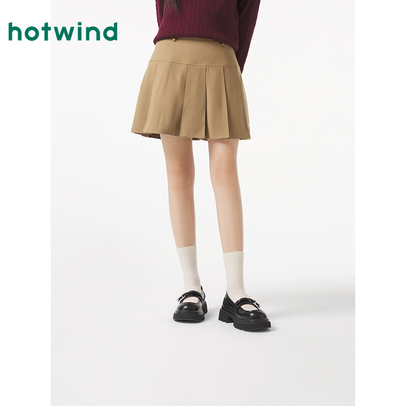 秋季新款女士学院风百褶半裙