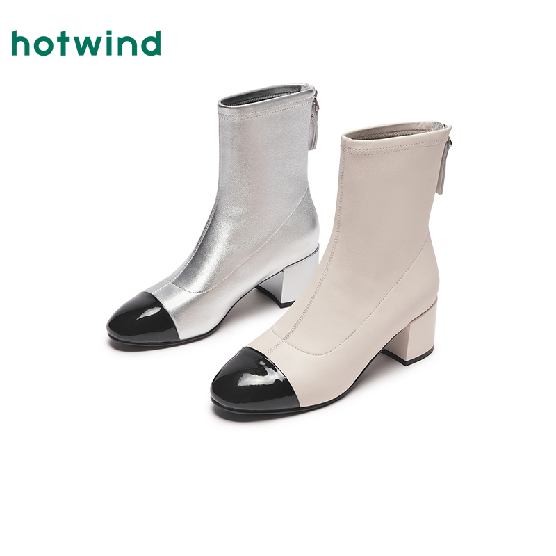 热风2024年冬季新款女士休闲靴