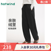加绒卫裤 宽松休闲保暖长裤 2025年冬季 舒适直筒卫裤 新款 热风男士
