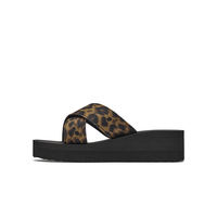 Hot air thick-soled flip-flops women's 2026 summer new retro height-increasing cool flip-flops leopard print casual women's shoes thumbnail 4